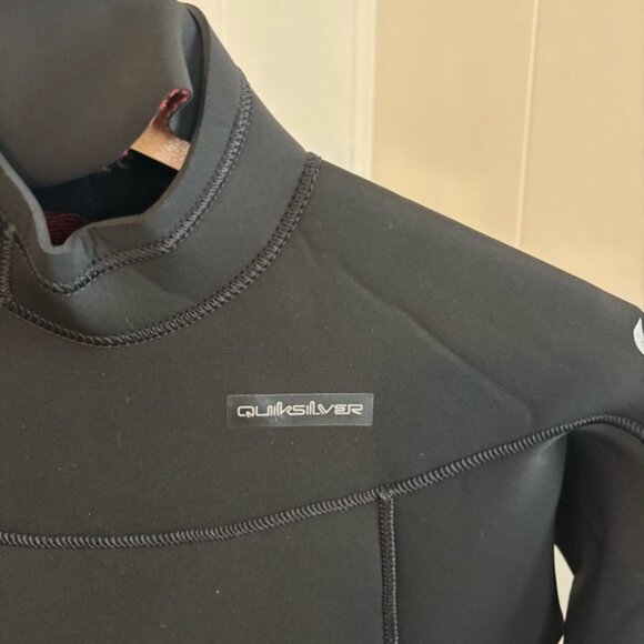 Quiksilver NWT 4/3 Back-Zip Wetsuit WarmFlight Eco Velvet Black Youth 16B *NOTE - Picture 12 of 16